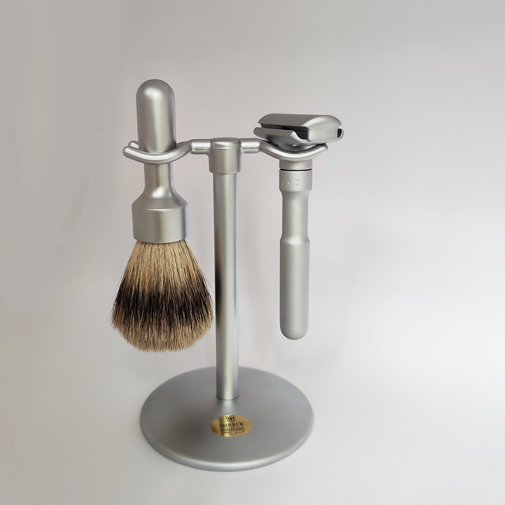 Merkur Futur 3 Piece 780002 Matte Chrome Traditional Safety Razor Set